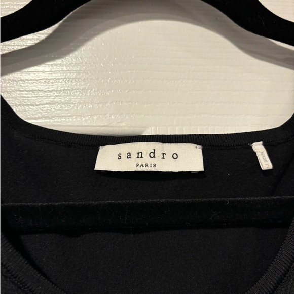 Sandro Popover Split Back Short Sleeve Dress - Picture 5 of 6